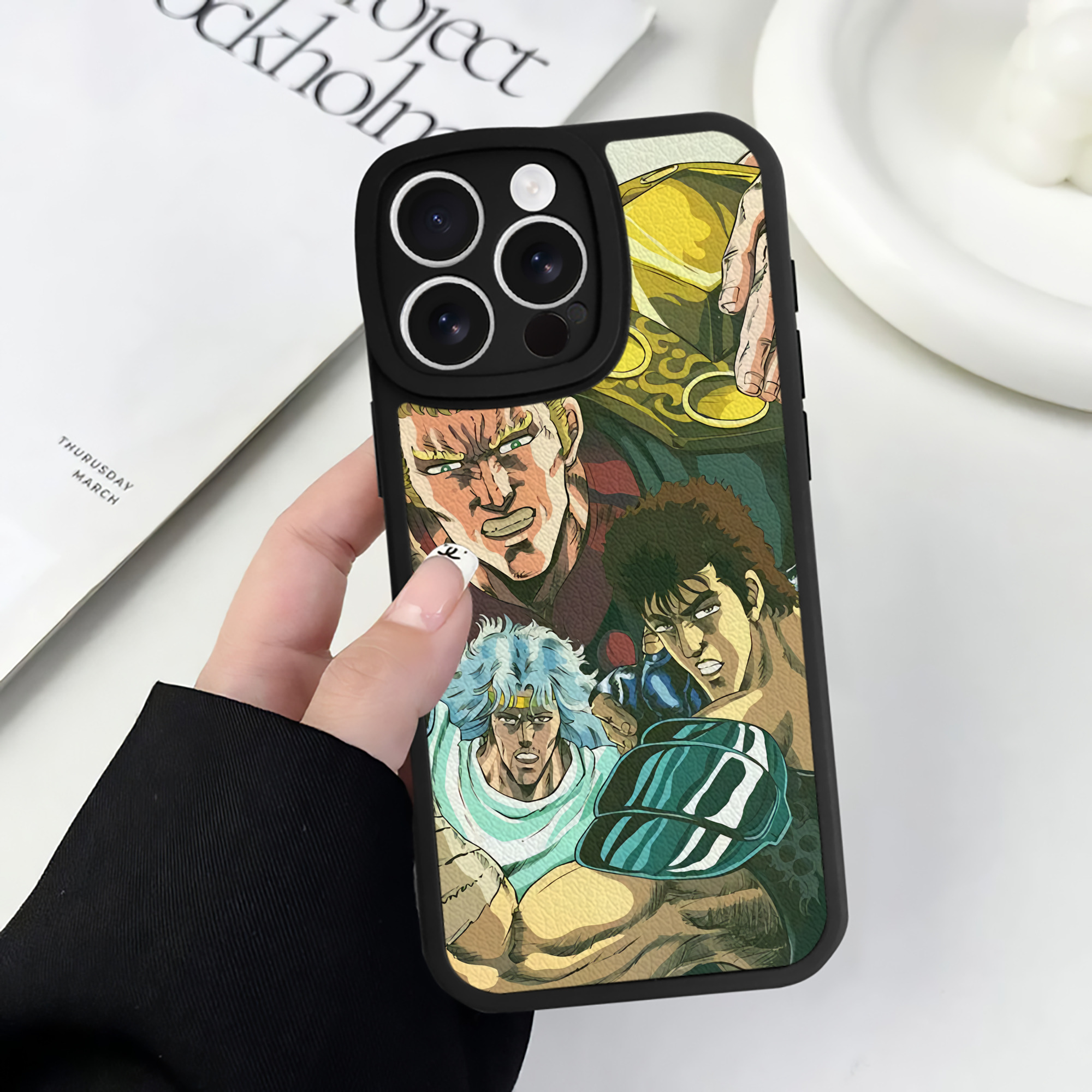 （画像用） 北斗の拳 Fist of the North Star 【iPhone 16シリーズ対応】シリコンスマホケース（レザー調） 材質：シリコン